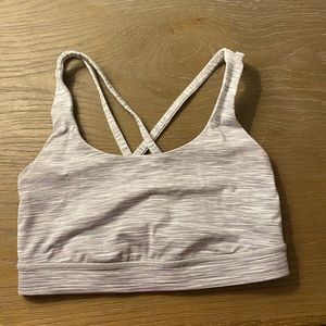 Lululemon gray and white sports bra